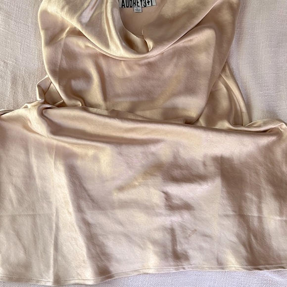 Champagne Satin Audrey 3+1 Mini Dress - Picture 3 of 6